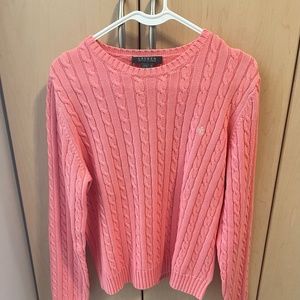 Ralph Lauren salmon cotton sweater. Size Medium.